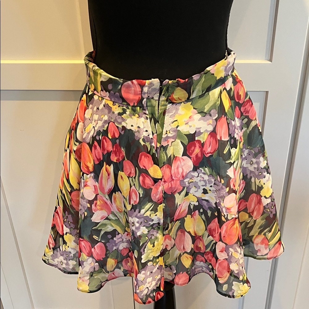 Atmosphere Multi-color Floral Tulip Mini Skirt Size S - Picture 5 of 7